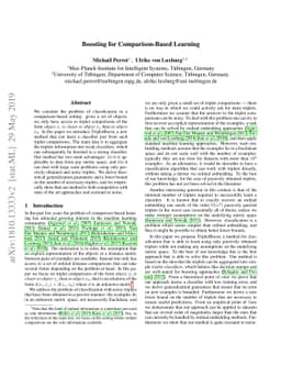 Boosting for Comparison-Based Learning