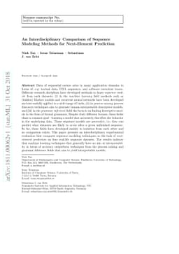 An Interdisciplinary Comparison of Sequence Modeling Methods for
  Next-Element Prediction