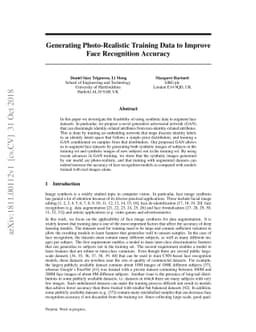 Generating Photo-Realistic Training Data to Improve Face Recognition
  Accuracy