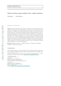 Online learning using multiple times weight updating
