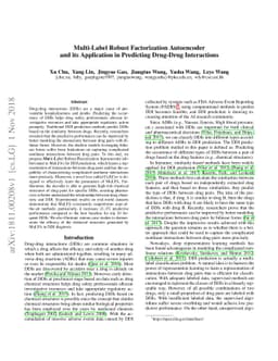 Multi-Label Robust Factorization Autoencoder and its Application in
  Predicting Drug-Drug Interactions