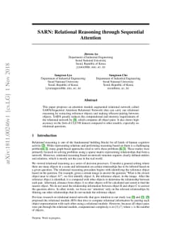 SARN: Relational Reasoning through Sequential Attention