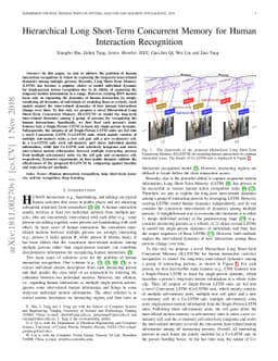 Hierarchical Long Short-Term Concurrent Memory for Human Interaction
  Recognition