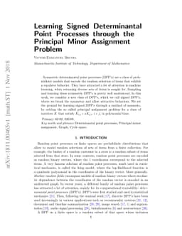 Learning Signed Determinantal Point Processes through the Principal
  Minor Assignment Problem
