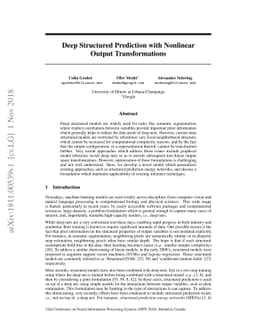 Deep Structured Prediction with Nonlinear Output Transformations