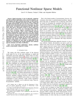Functional Nonlinear Sparse Models