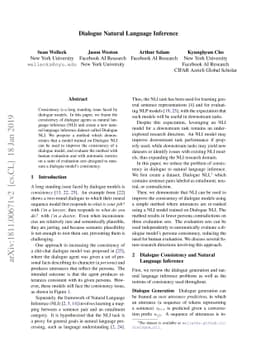 Dialogue Natural Language Inference