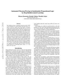 Automated Theorem Proving in Intuitionistic Propositional Logic by Deep
  Reinforcement Learning