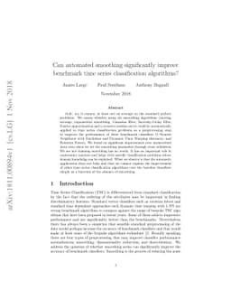 Can automated smoothing significantly improve benchmark time series
  classification algorithms?