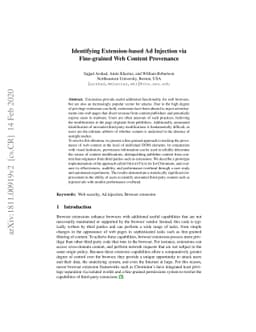 Identifying Extension-based Ad Injection via Fine-grained Web Content
  Provenance