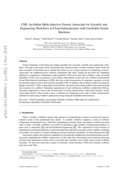 CMI: An Online Multi-objective Genetic Autoscaler for Scientific and
  Engineering Workflows in Cloud Infrastructures with Unreliable Virtual
  Machines