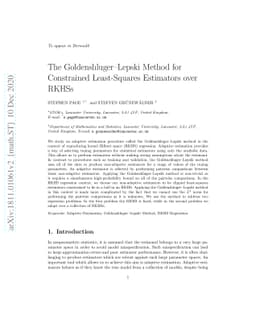 The Goldenshluger-Lepski Method for Constrained Least-Squares Estimators
  over RKHSs