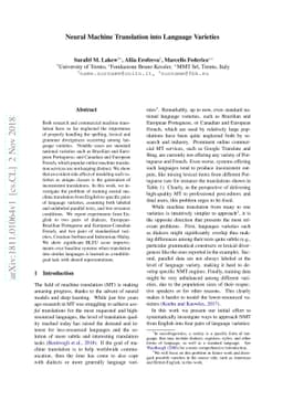Neural Machine Translation into Language Varieties