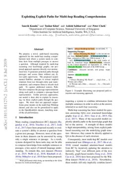 Exploiting Explicit Paths for Multi-hop Reading Comprehension