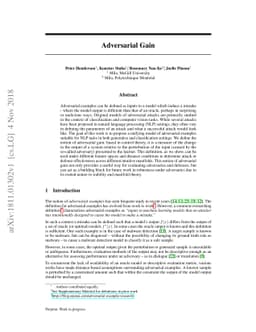 Adversarial Gain