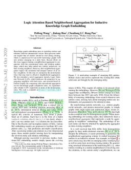 Logic Attention Based Neighborhood Aggregation for Inductive Knowledge
  Graph Embedding