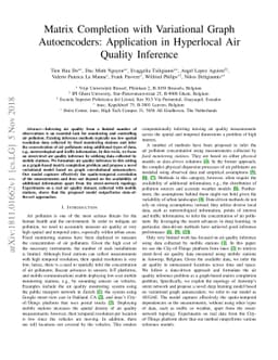 Matrix Completion With Variational Graph Autoencoders: Application in
  Hyperlocal Air Quality Inference