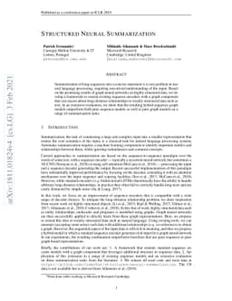 Structured Neural Summarization
