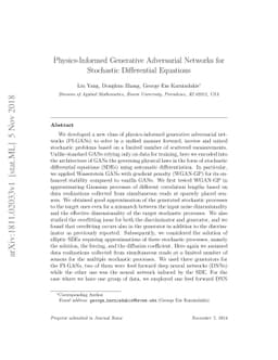 Physics-Informed Generative Adversarial Networks for Stochastic
  Differential Equations