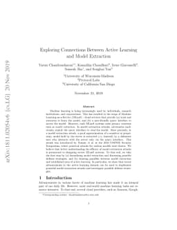 Exploring Connections Between Active Learning and Model Extraction