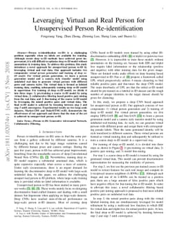 Leveraging Virtual and Real Person for Unsupervised Person
  Re-identification
