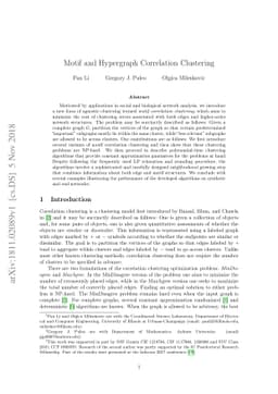 Motif and Hypergraph Correlation Clustering