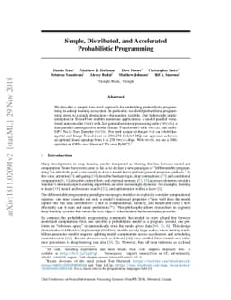 Simple, Distributed, and Accelerated Probabilistic Programming