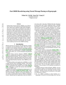 Fast OBDD Reordering using Neural Message Passing on Hypergraph