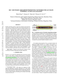 BLP -- Boundary Likelihood Pinpointing Networks for Accurate Temporal
  Action Localization