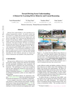 Toward Driving Scene Understanding: A Dataset for Learning Driver
  Behavior and Causal Reasoning