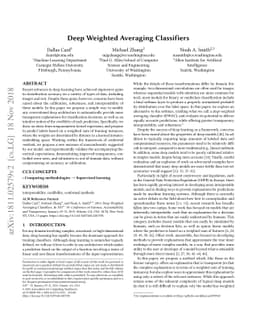 Deep Weighted Averaging Classifiers