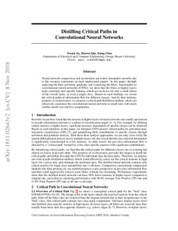 Distilling Critical Paths in Convolutional Neural Networks