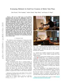 Evaluating Methods for End-User Creation of Robot Task Plans