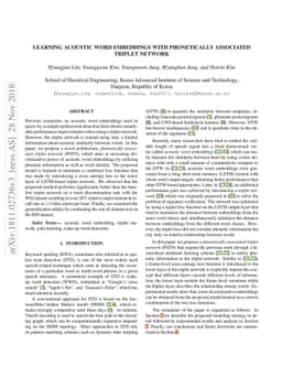 Learning acoustic word embeddings with phonetically associated triplet
  network