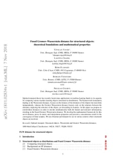 Fused Gromov-Wasserstein distance for structured objects: theoretical
  foundations and mathematical properties