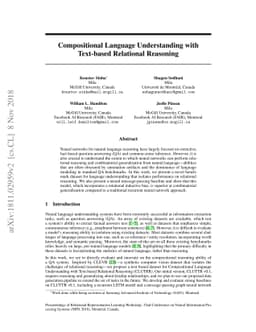 Compositional Language Understanding with Text-based Relational
  Reasoning