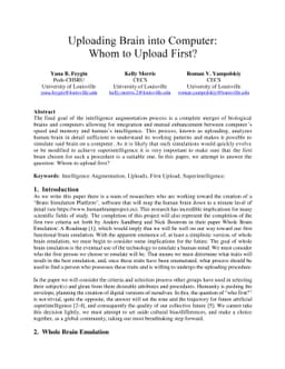 Uploading Brain into Computer: Whom to Upload First?