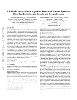 A Virtual Conversational Agent for Teens with Autism: Experimental
  Results and Design Lessons