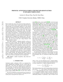 Phonetic-attention scoring for deep speaker features in speaker
  verification