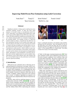 Improving Multi-Person Pose Estimation using Label Correction