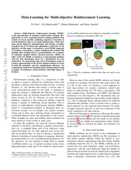 Meta-Learning for Multi-objective Reinforcement Learning