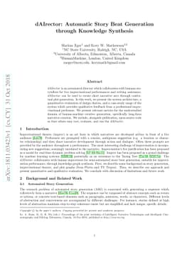 dAIrector: Automatic Story Beat Generation through Knowledge Synthesis