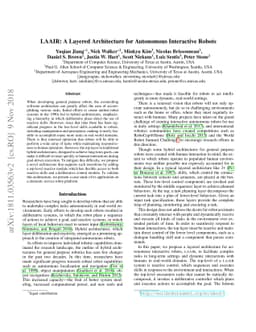 LAAIR: A Layered Architecture for Autonomous Interactive Robots