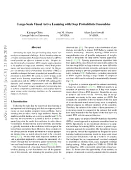Large-Scale Visual Active Learning with Deep Probabilistic Ensembles