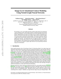 Image-Level Attentional Context Modeling Using Nested-Graph Neural
  Networks