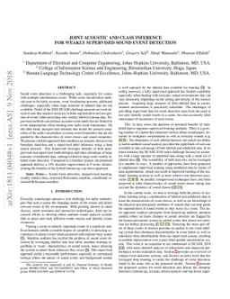 Joint Acoustic and Class Inference for Weakly Supervised Sound Event
  Detection