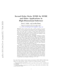 Second order Stein: SURE for SURE and other applications in
  high-dimensional inference