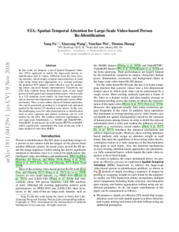 STA: Spatial-Temporal Attention for Large-Scale Video-based Person
  Re-Identification