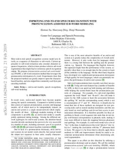 Improving End-to-end Speech Recognition with Pronunciation-assisted
  Sub-word Modeling