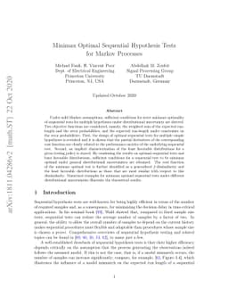 Minimax Optimal Sequential Hypothesis Tests for Markov Processes
